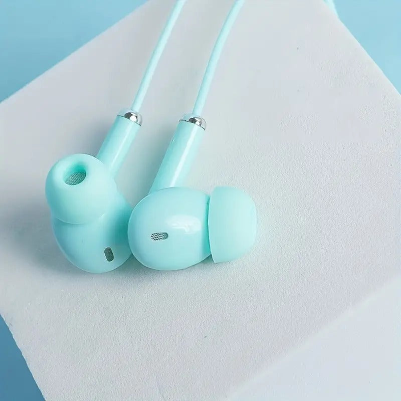 Macaron Hued Noise-Canceling Earbuds with Mic