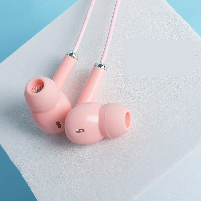 Macaron Hued Noise-Canceling Earbuds with Mic