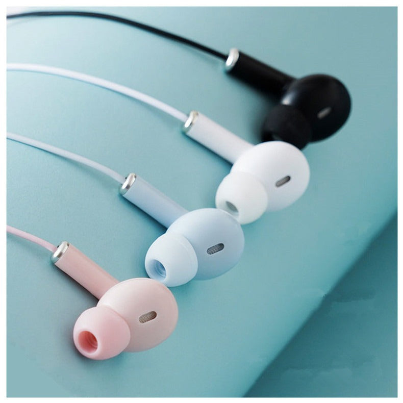 Macaron Hued Noise-Canceling Earbuds with Mic